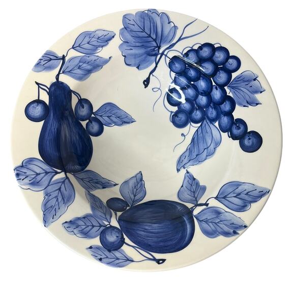 Pier 1 Melinda Blue Large Salad Serving Bowl - Picture 1 of 5